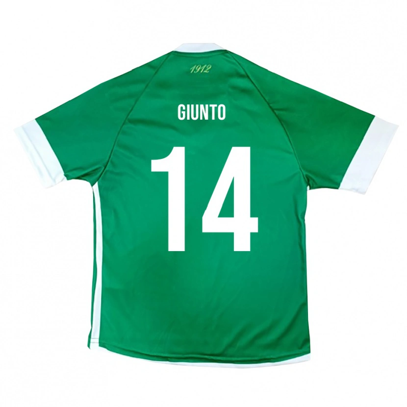 Danxen Kinderen Emanuele Giunto #14 Groen Wit Thuisshirt Thuistenue 2025/26 T-Shirt België