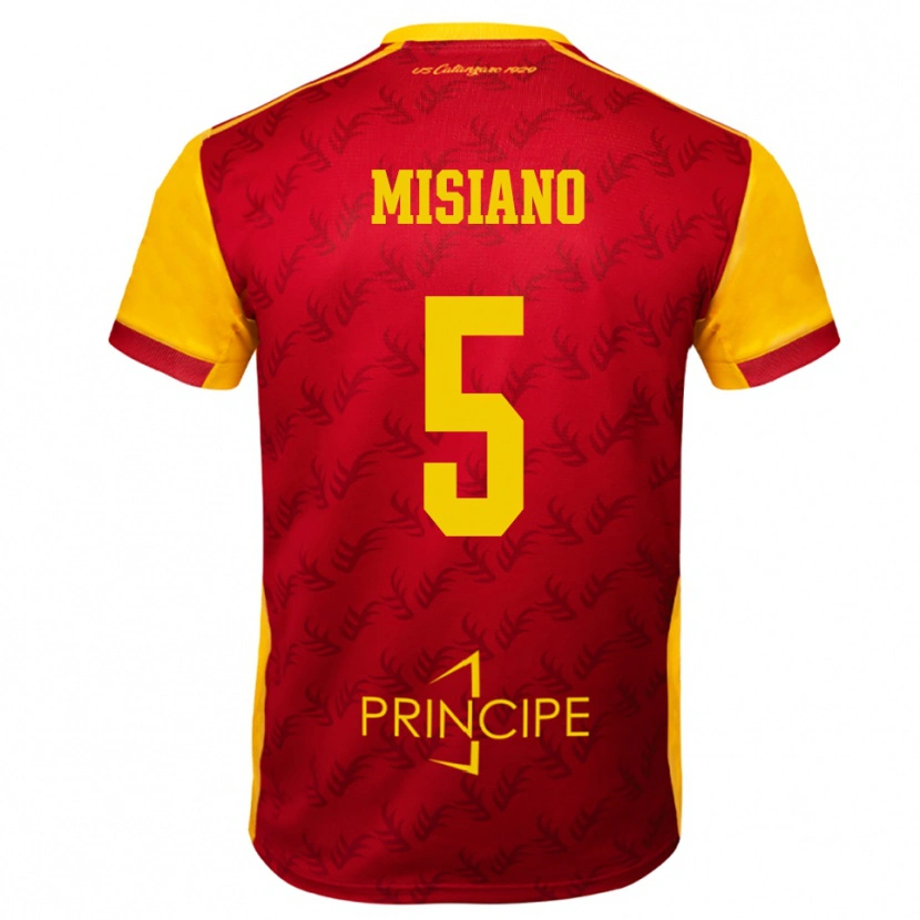 Danxen Kinderen Francesco Misiano #5 Geel Rood Thuisshirt Thuistenue 2025/26 T-Shirt België