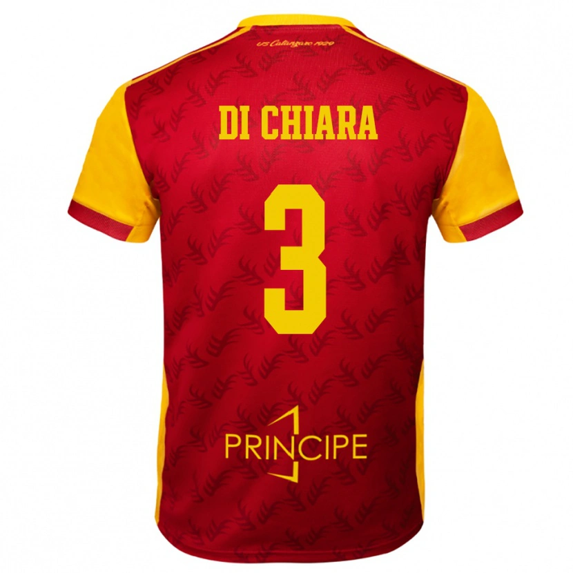 Danxen Kinderen Gianluca Di Chiara #3 Geel Rood Thuisshirt Thuistenue 2025/26 T-Shirt België