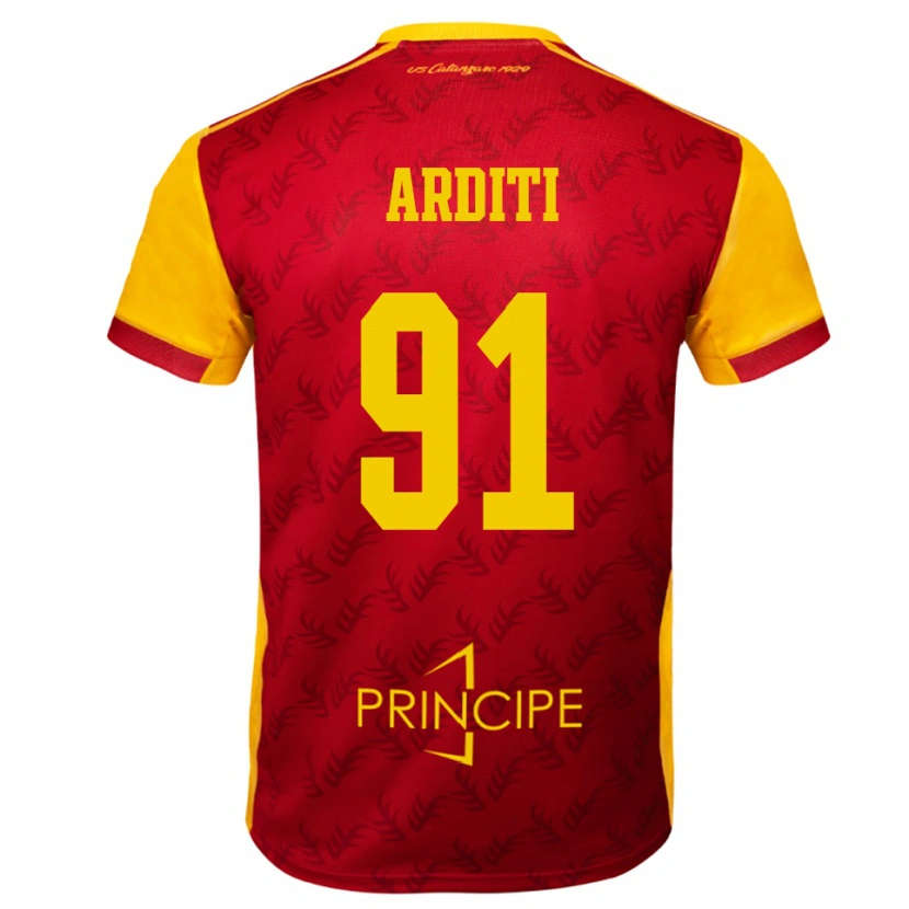 Danxen Kinderen Gabriel Arditi #91 Geel Rood Thuisshirt Thuistenue 2025/26 T-Shirt België