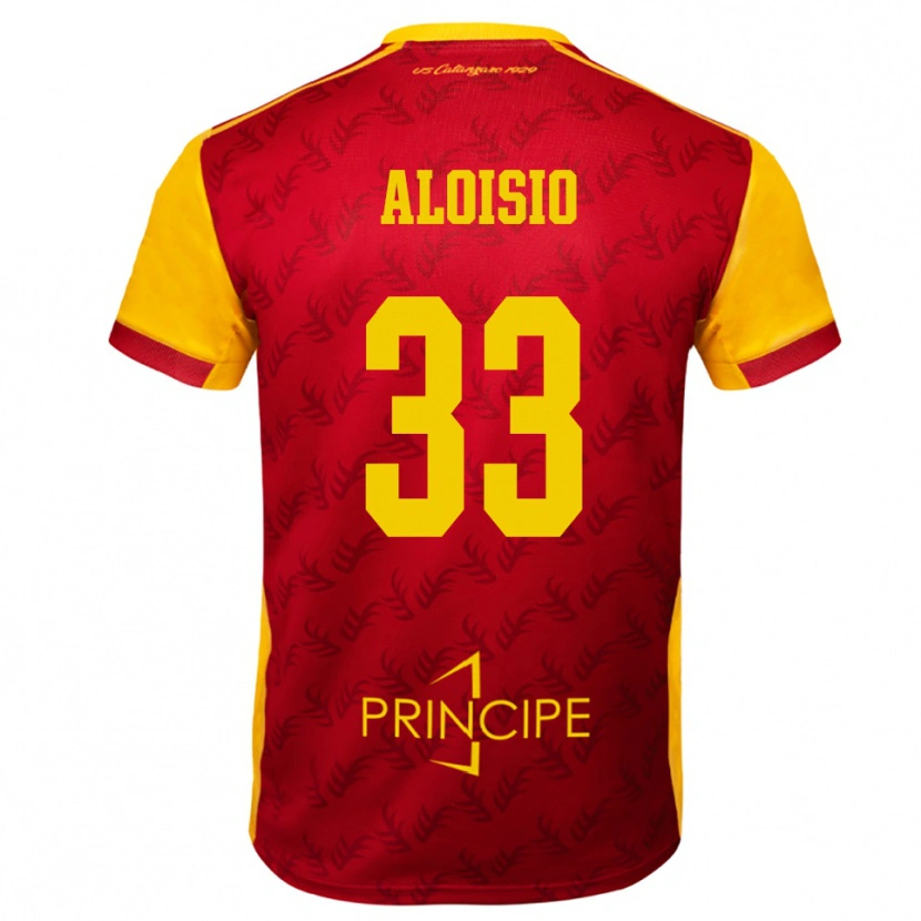 Danxen Kinderen Cristian Aloisio #33 Geel Rood Thuisshirt Thuistenue 2025/26 T-Shirt België