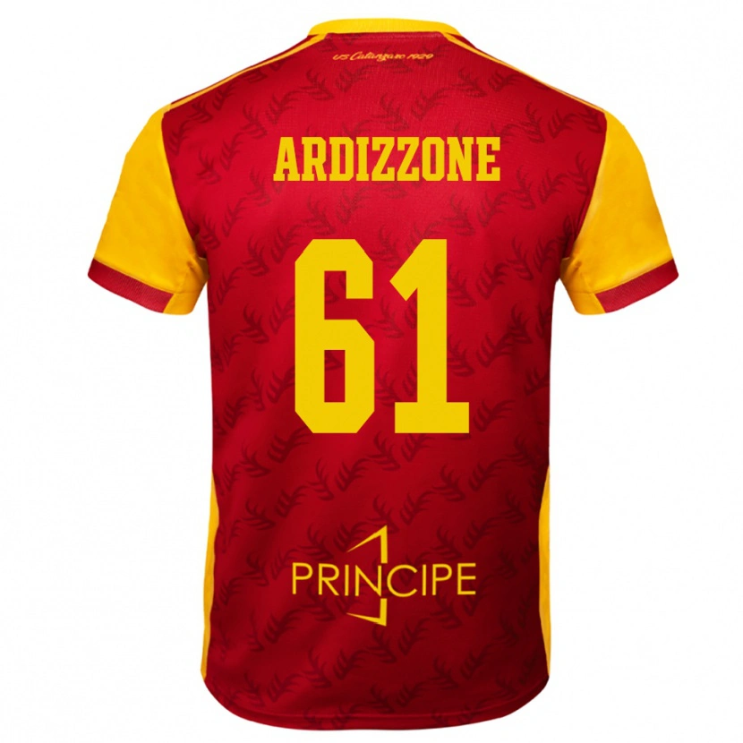 Danxen Kinderen Simone Ardizzone #61 Geel Rood Thuisshirt Thuistenue 2025/26 T-Shirt België