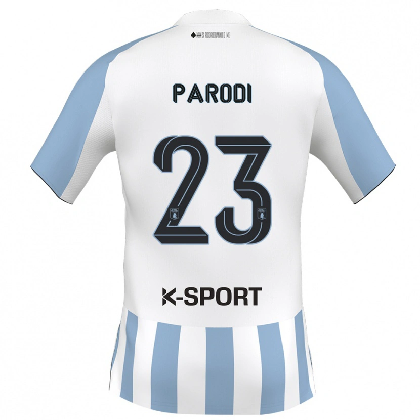 Danxen Kinderen Luca Parodi #23 Wit Hemelsblauw Thuisshirt Thuistenue 2025/26 T-Shirt België