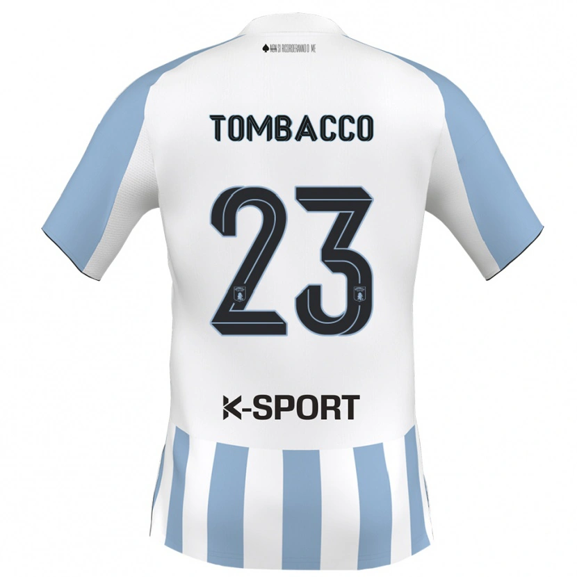 Danxen Kinderen Federico Tombacco #23 Wit Hemelsblauw Thuisshirt Thuistenue 2025/26 T-Shirt België