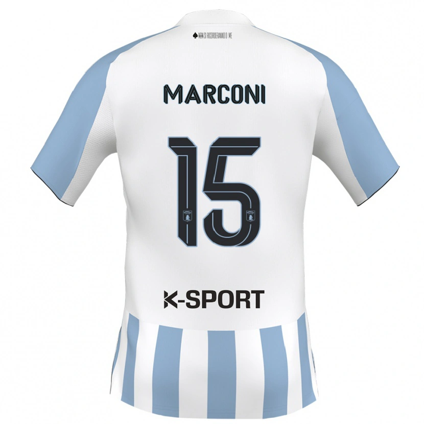 Danxen Kinderen Ivan Marconi #15 Wit Hemelsblauw Thuisshirt Thuistenue 2025/26 T-Shirt België