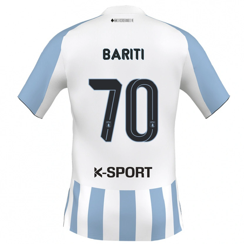 Danxen Kinderen Davide Bariti #70 Wit Hemelsblauw Thuisshirt Thuistenue 2025/26 T-Shirt België
