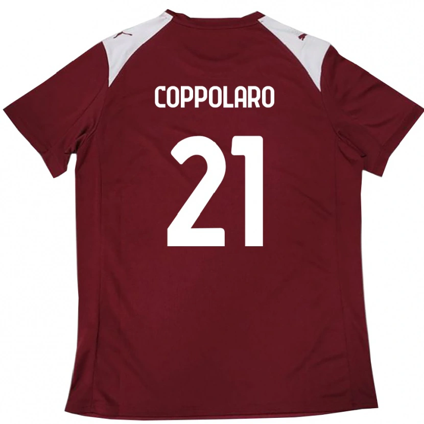 Danxen Kinderen Mauro Coppolaro #21 Bourgondië Wit Thuisshirt Thuistenue 2025/26 T-Shirt België