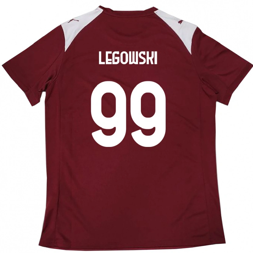 Danxen Kinderen Mateusz Legowski #99 Bourgondië Wit Thuisshirt Thuistenue 2025/26 T-Shirt België
