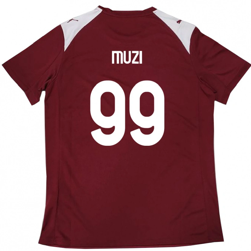 Danxen Kinderen Christian Muzi #99 Bourgondië Wit Thuisshirt Thuistenue 2025/26 T-Shirt België