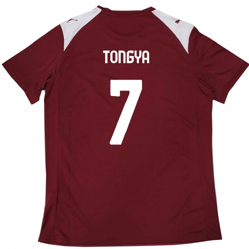 Danxen Kinderen Franco Tongya #7 Bourgondië Wit Thuisshirt Thuistenue 2025/26 T-Shirt België