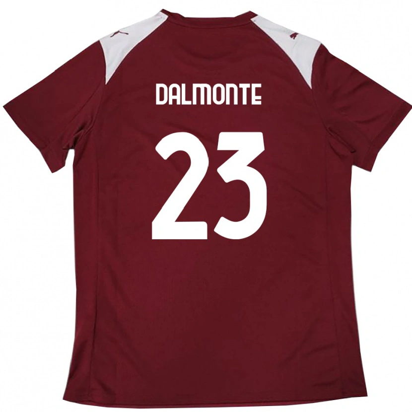 Danxen Kinderen Nicola Dalmonte #23 Bourgondië Wit Thuisshirt Thuistenue 2025/26 T-Shirt België