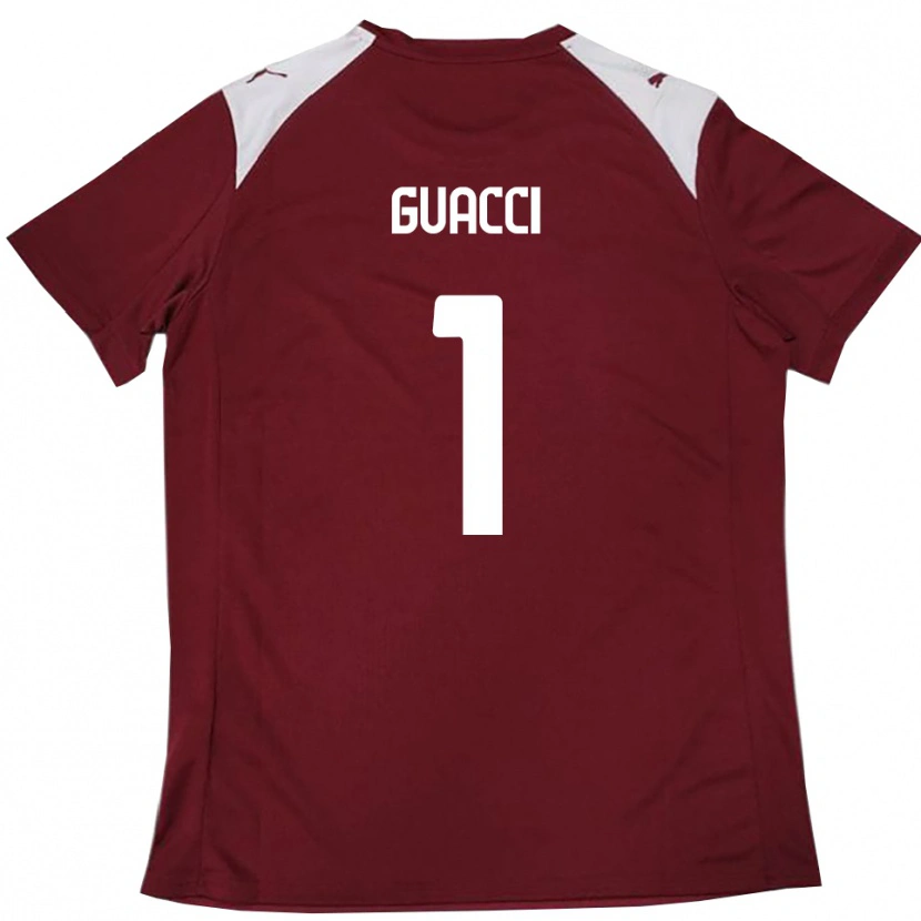 Danxen Kinderen Marco Guacci #1 Bourgondië Wit Thuisshirt Thuistenue 2025/26 T-Shirt België