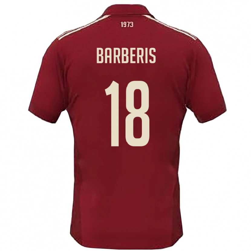 Danxen Kinderen Andrea Barberis #18 Bourgondië Wit Thuisshirt Thuistenue 2025/26 T-Shirt België