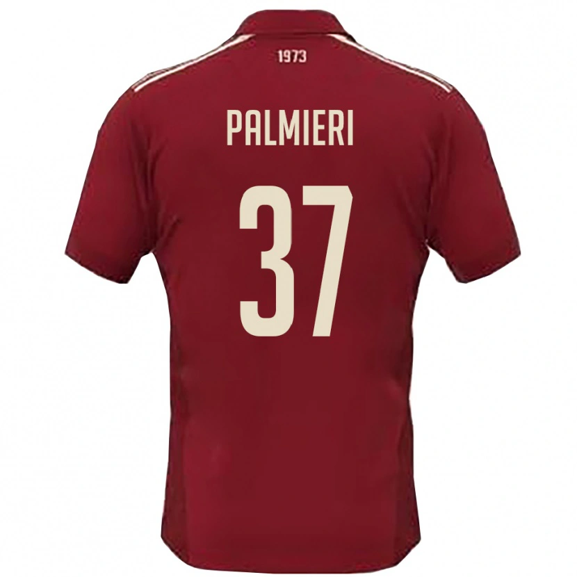 Danxen Kinderen Riccardo Palmieri #37 Bourgondië Wit Thuisshirt Thuistenue 2025/26 T-Shirt België