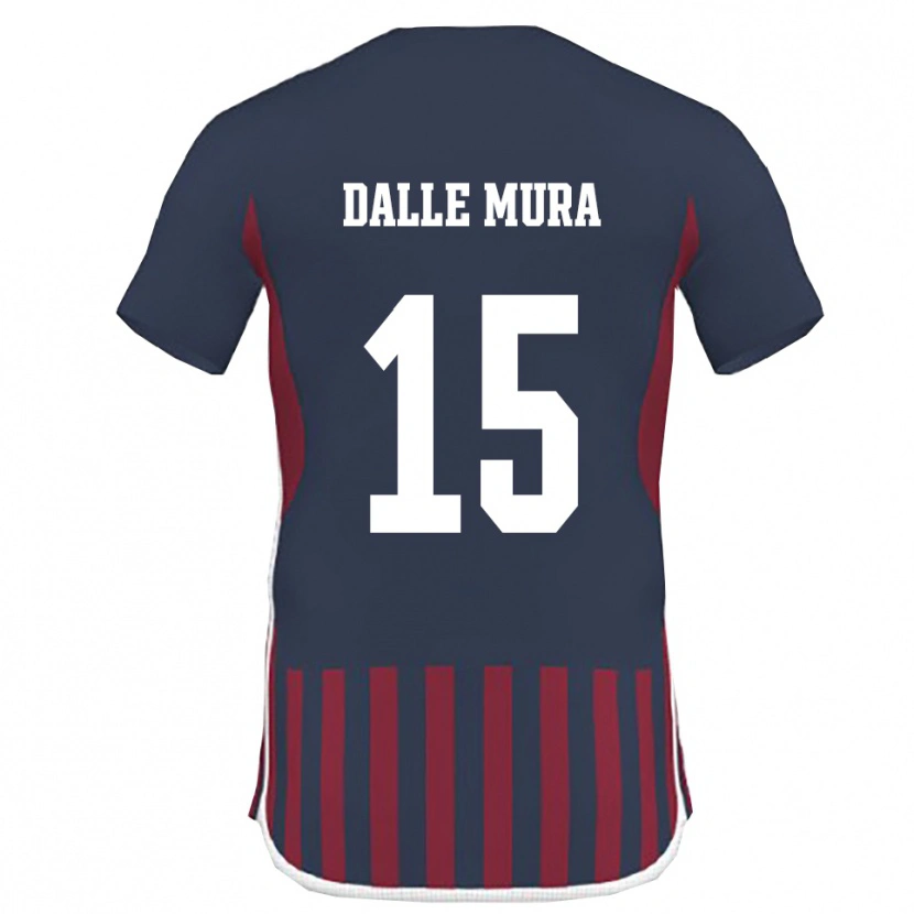 Danxen Kinderen Christian Dalle Mura #15 Donkerblauw Rood Thuisshirt Thuistenue 2025/26 T-Shirt België