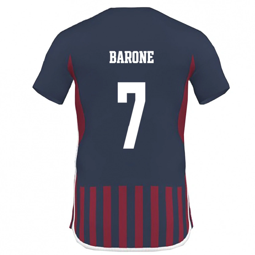 Danxen Kinderen Antonio Barone #7 Donkerblauw Rood Thuisshirt Thuistenue 2025/26 T-Shirt België