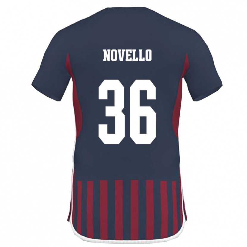 Danxen Kinderen Jahce Novello #36 Donkerblauw Rood Thuisshirt Thuistenue 2025/26 T-Shirt België
