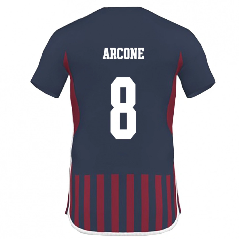 Danxen Kinderen Paolo Arcone #8 Donkerblauw Rood Thuisshirt Thuistenue 2025/26 T-Shirt België