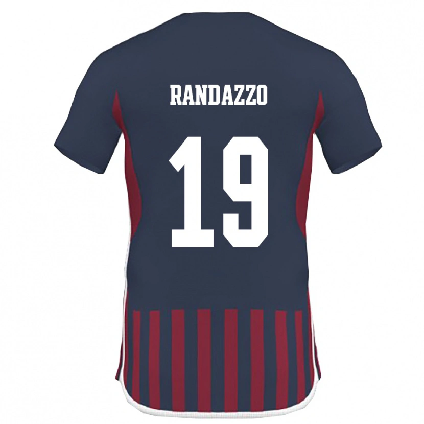 Danxen Kinderen Alessandro Randazzo #19 Donkerblauw Rood Thuisshirt Thuistenue 2025/26 T-Shirt België