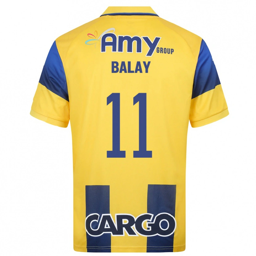 Danxen Kinderen Yehuda Balay #11 Geel Donkerblauw Thuisshirt Thuistenue 2025/26 T-Shirt België