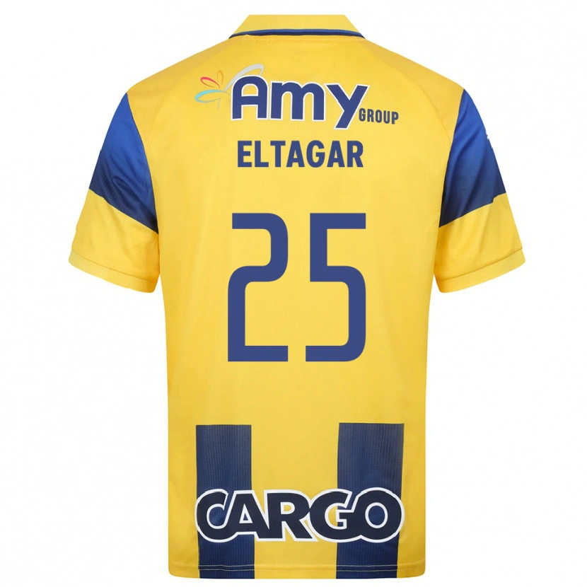 Danxen Kinderen Barak Eltagar #25 Geel Donkerblauw Thuisshirt Thuistenue 2025/26 T-Shirt België