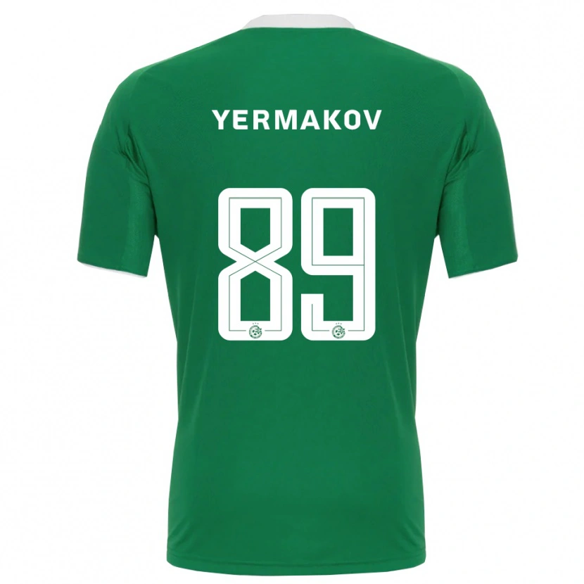 Danxen Kinderen Georgiy Yermakov #89 Groen Wit Thuisshirt Thuistenue 2025/26 T-Shirt België