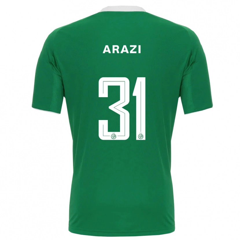 Danxen Kinderen Amit Arazi #31 Groen Wit Thuisshirt Thuistenue 2025/26 T-Shirt België