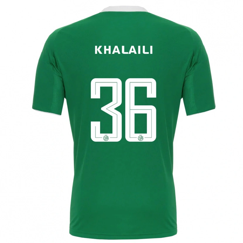 Danxen Kinderen Iyad Khalaili #36 Groen Wit Thuisshirt Thuistenue 2025/26 T-Shirt België