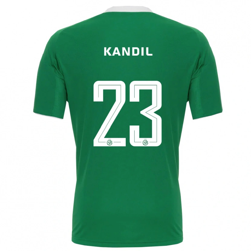 Danxen Kinderen Maor Kandil #23 Groen Wit Thuisshirt Thuistenue 2025/26 T-Shirt België
