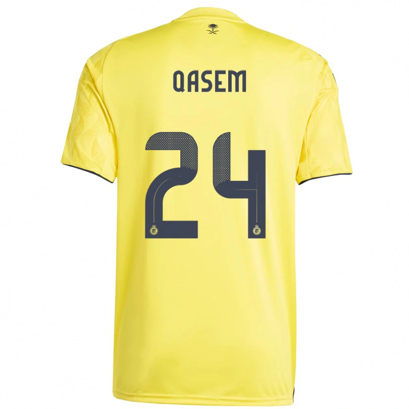 Danxen Kinderen Mohammed Qasem #24 Geel Zwart Thuisshirt Thuistenue 2025/26 T-Shirt België