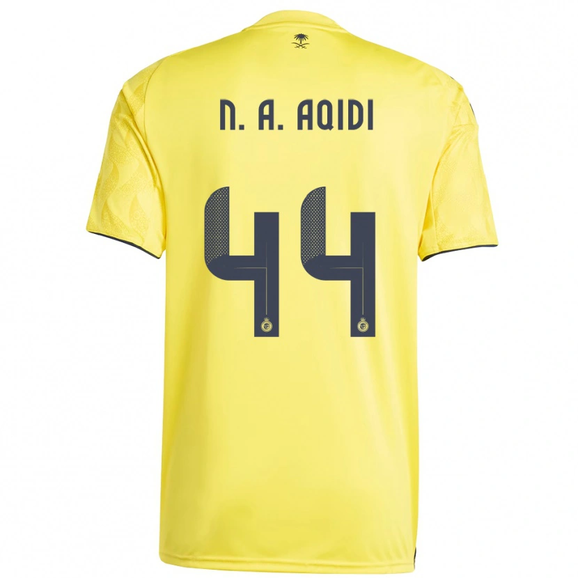 Danxen Kinderen Nawaf Al-Aqidi #44 Geel Zwart Thuisshirt Thuistenue 2025/26 T-Shirt België