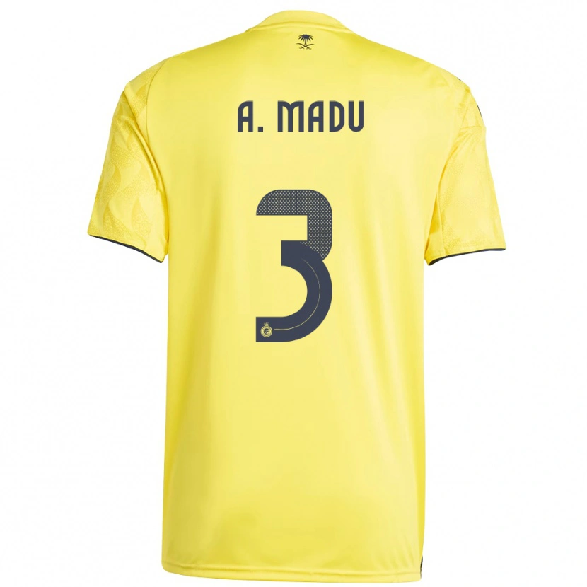 Danxen Kinderen Abdullah Madu #3 Geel Zwart Thuisshirt Thuistenue 2025/26 T-Shirt België