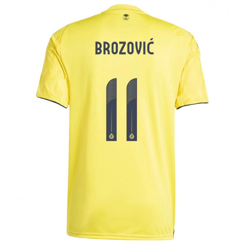 Danxen Kinderen Marcelo Brozović #11 Geel Zwart Thuisshirt Thuistenue 2025/26 T-Shirt België