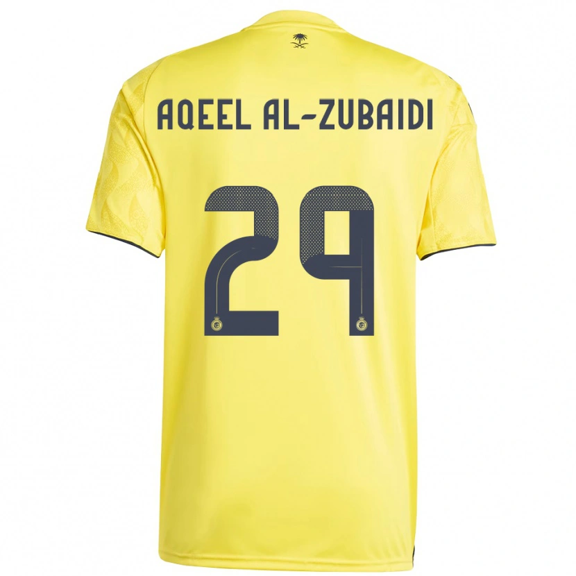 Danxen Kinderen Fahad Aqeel Al-Zubaidi #29 Geel Zwart Thuisshirt Thuistenue 2025/26 T-Shirt België