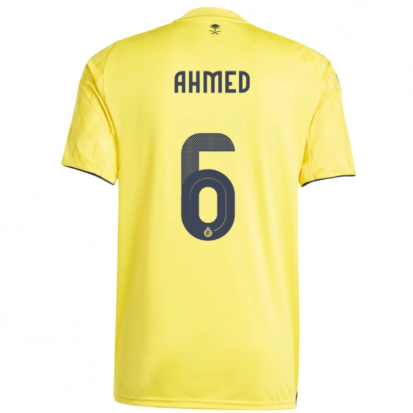 Danxen Kinderen Aseel Ahmed #6 Geel Zwart Thuisshirt Thuistenue 2025/26 T-Shirt België