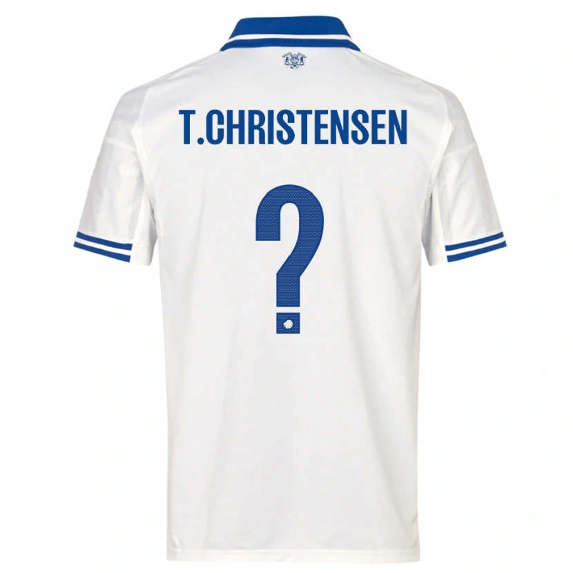 Danxen Kinderen Tristan Christensen #0 Wit Blauw Thuisshirt Thuistenue 2025/26 T-Shirt België