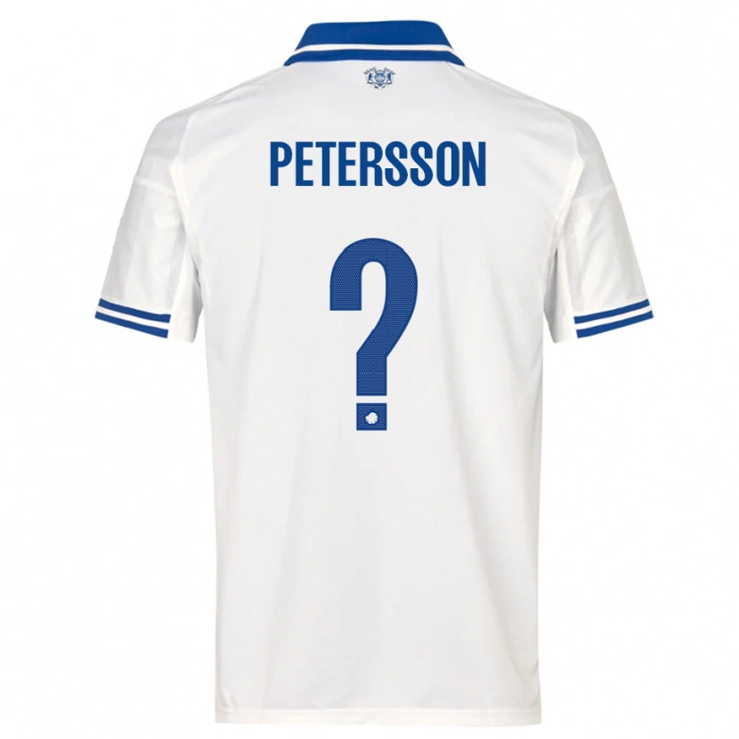 Danxen Kinderen Oliver Petersson #0 Wit Blauw Thuisshirt Thuistenue 2025/26 T-Shirt België