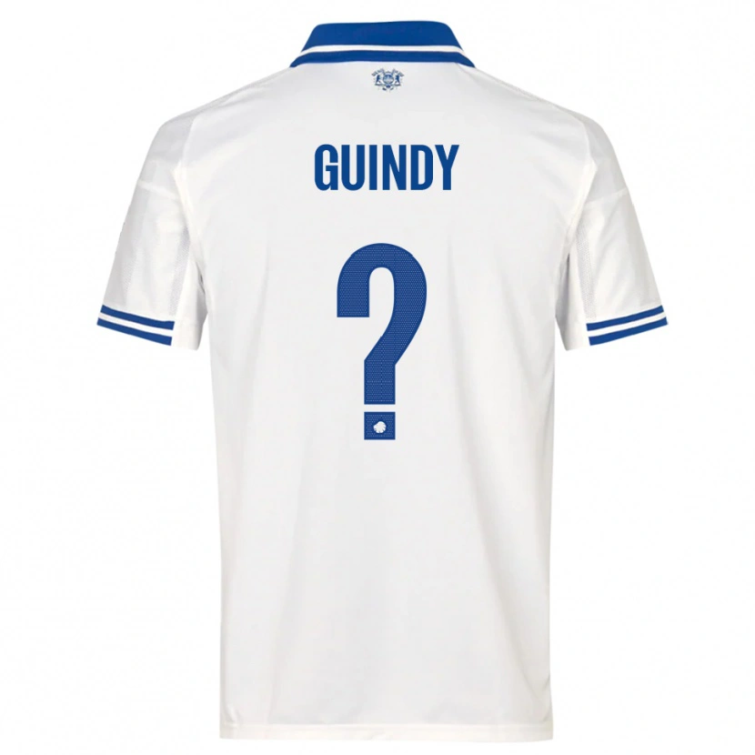 Danxen Kinderen Eliot Guindy #0 Wit Blauw Thuisshirt Thuistenue 2025/26 T-Shirt België