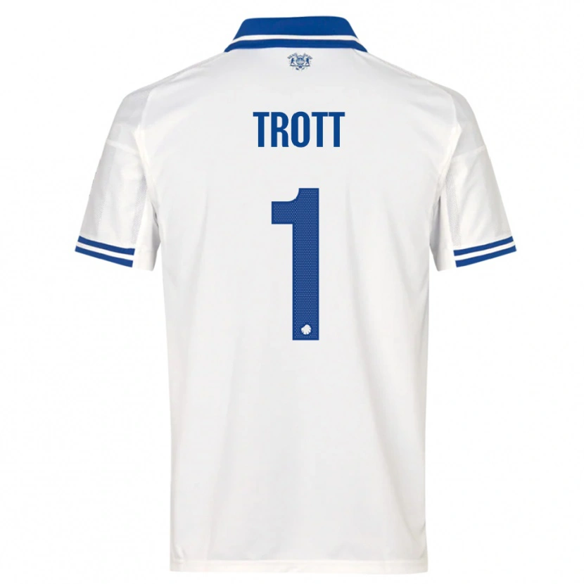 Danxen Kinderen Nathan Trott #1 Wit Blauw Thuisshirt Thuistenue 2025/26 T-Shirt België