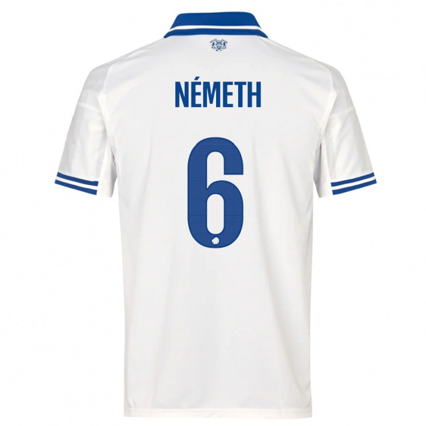 Danxen Kinderen Hunor Németh #6 Wit Blauw Thuisshirt Thuistenue 2025/26 T-Shirt België