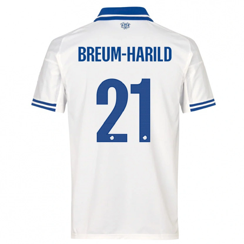 Danxen Kinderen Tobias Breum-Harild #21 Wit Blauw Thuisshirt Thuistenue 2025/26 T-Shirt België