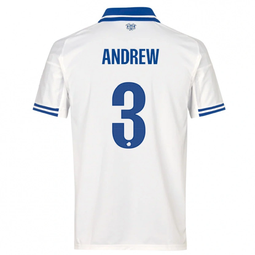 Danxen Kinderen Tristan Andrew #3 Wit Blauw Thuisshirt Thuistenue 2025/26 T-Shirt België