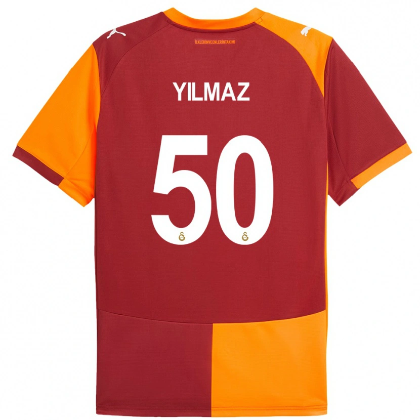 Danxen Kinderen Jankat Yılmaz #50 Rood Oranje Thuisshirt Thuistenue 2025/26 T-Shirt België