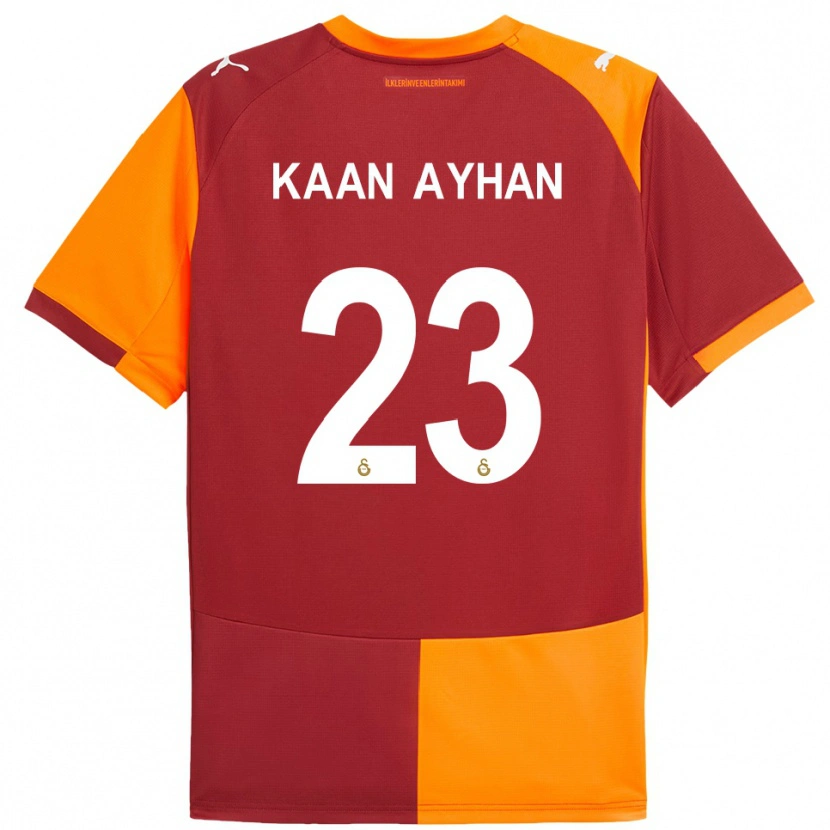 Danxen Kinderen Kaan Ayhan #23 Rood Oranje Thuisshirt Thuistenue 2025/26 T-Shirt België