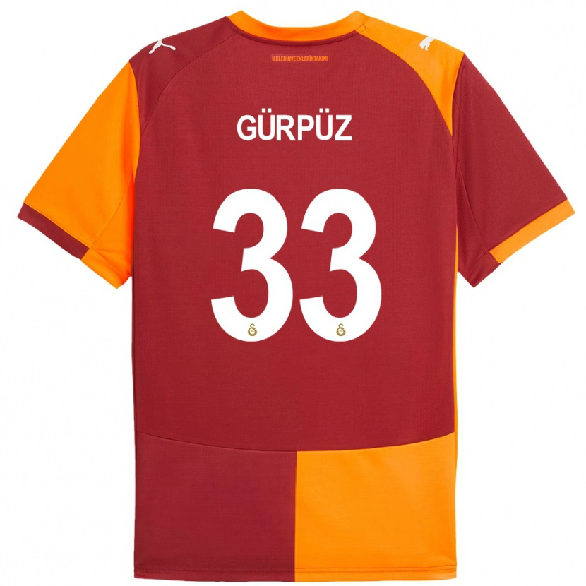 Danxen Kinderen Gökdeniz Gürpüz #33 Rood Oranje Thuisshirt Thuistenue 2025/26 T-Shirt België