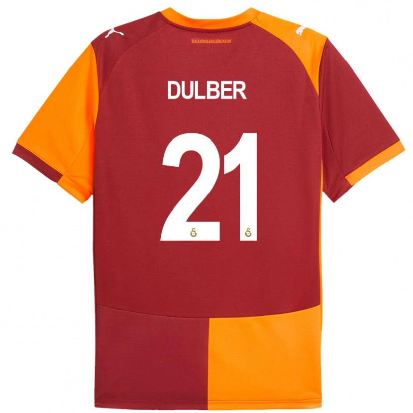 Danxen Kinderen Didem Dülber #21 Rood Oranje Thuisshirt Thuistenue 2025/26 T-Shirt België