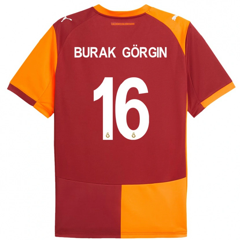 Danxen Kinderen Muhammet Burak Görgin #16 Rood Oranje Thuisshirt Thuistenue 2025/26 T-Shirt België