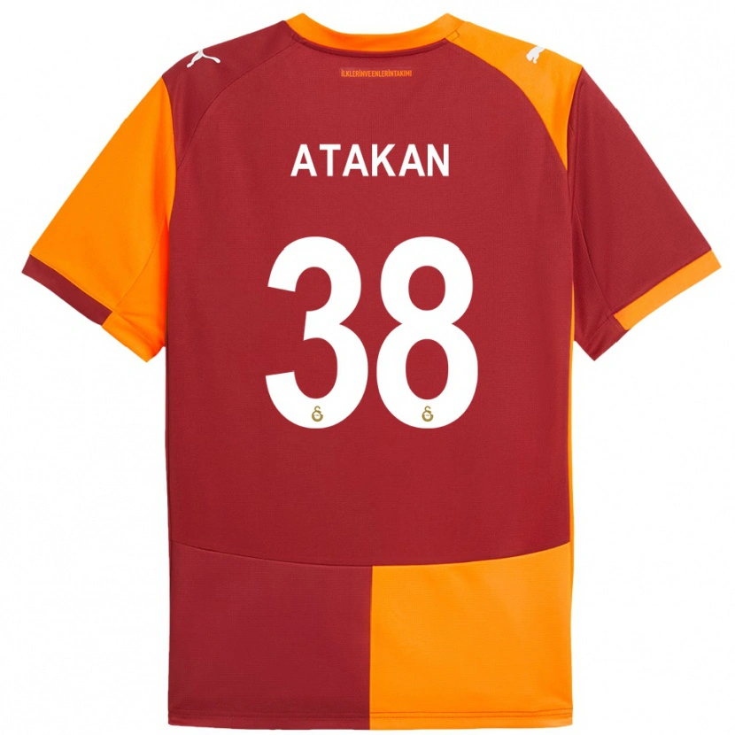 Danxen Kinderen Atakan Ordu #38 Rood Oranje Thuisshirt Thuistenue 2025/26 T-Shirt België