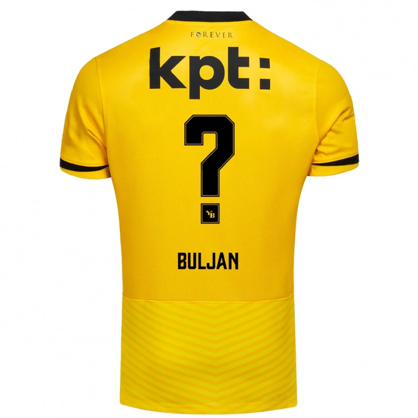 Danxen Kinderen Leo Buljan #0 Geel Zwart Thuisshirt Thuistenue 2025/26 T-Shirt België