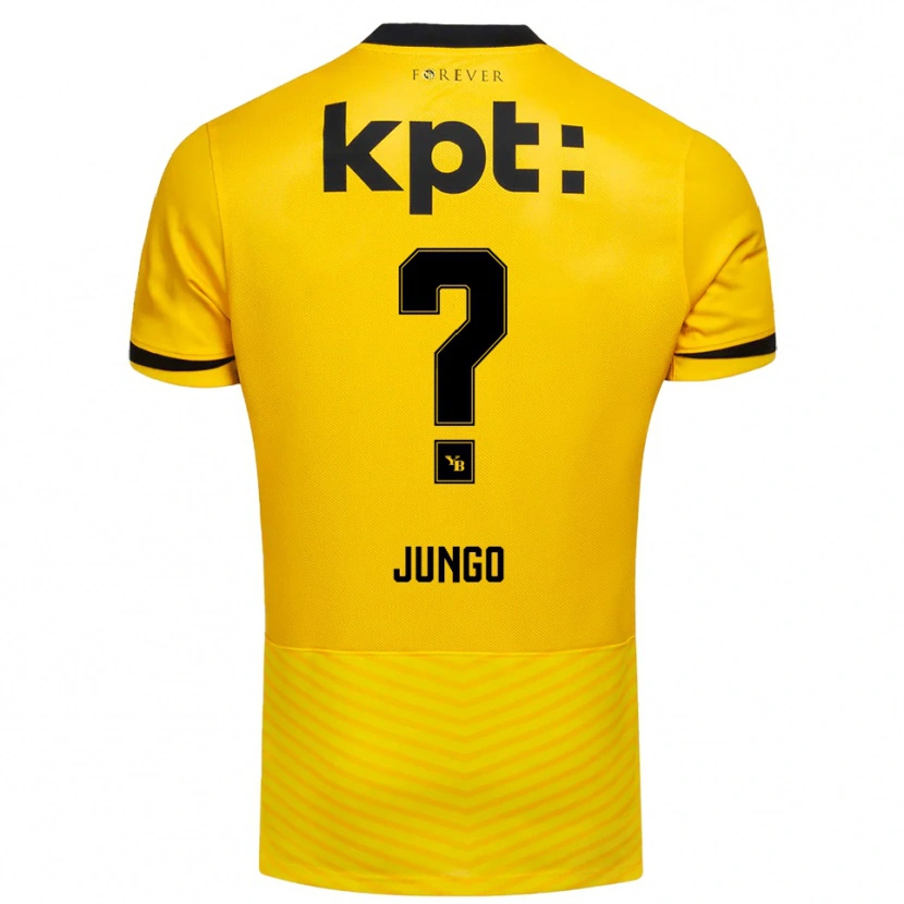 Danxen Kinderen Matéo Jungo #0 Geel Zwart Thuisshirt Thuistenue 2025/26 T-Shirt België